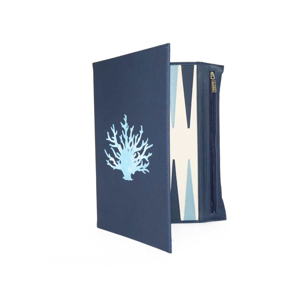 BACKGAMMON DE VIAJE FORRO AZUL NOCHE