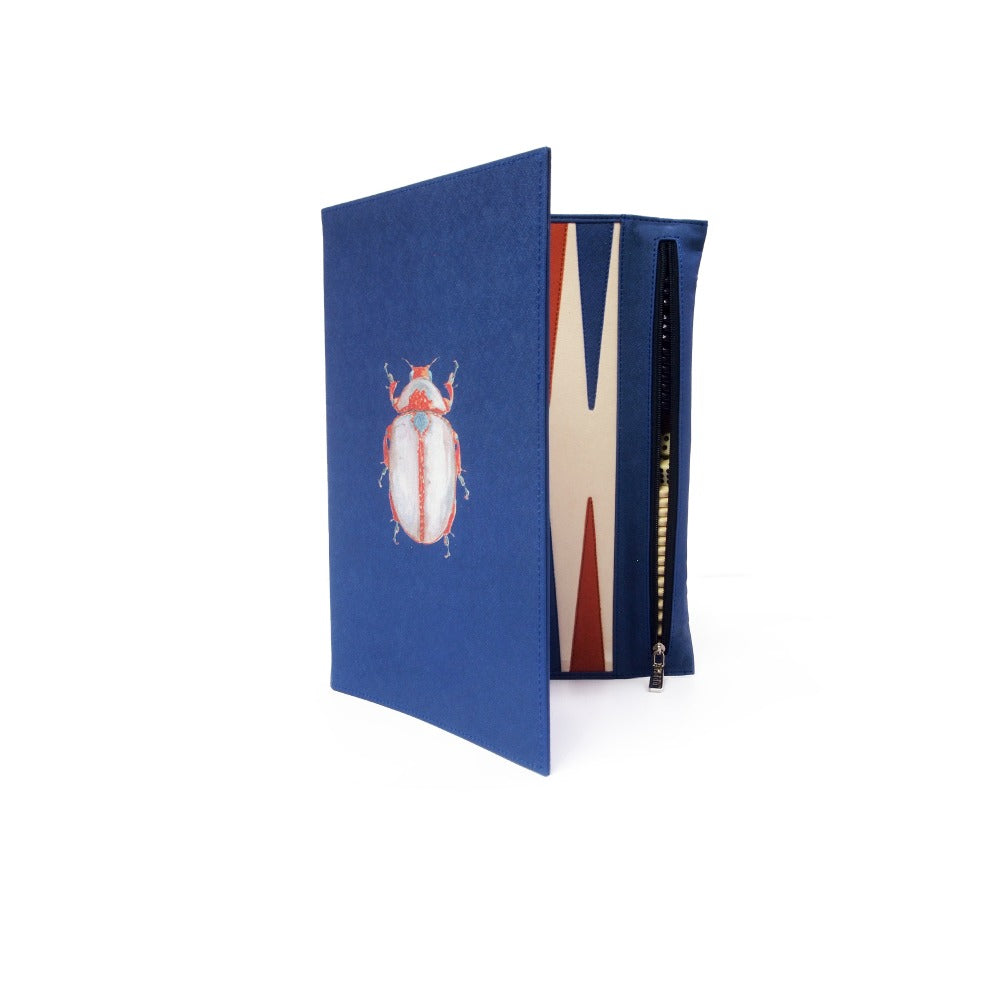 BACKGAMMON DE VIAJE FORRO AZUL MEDIO