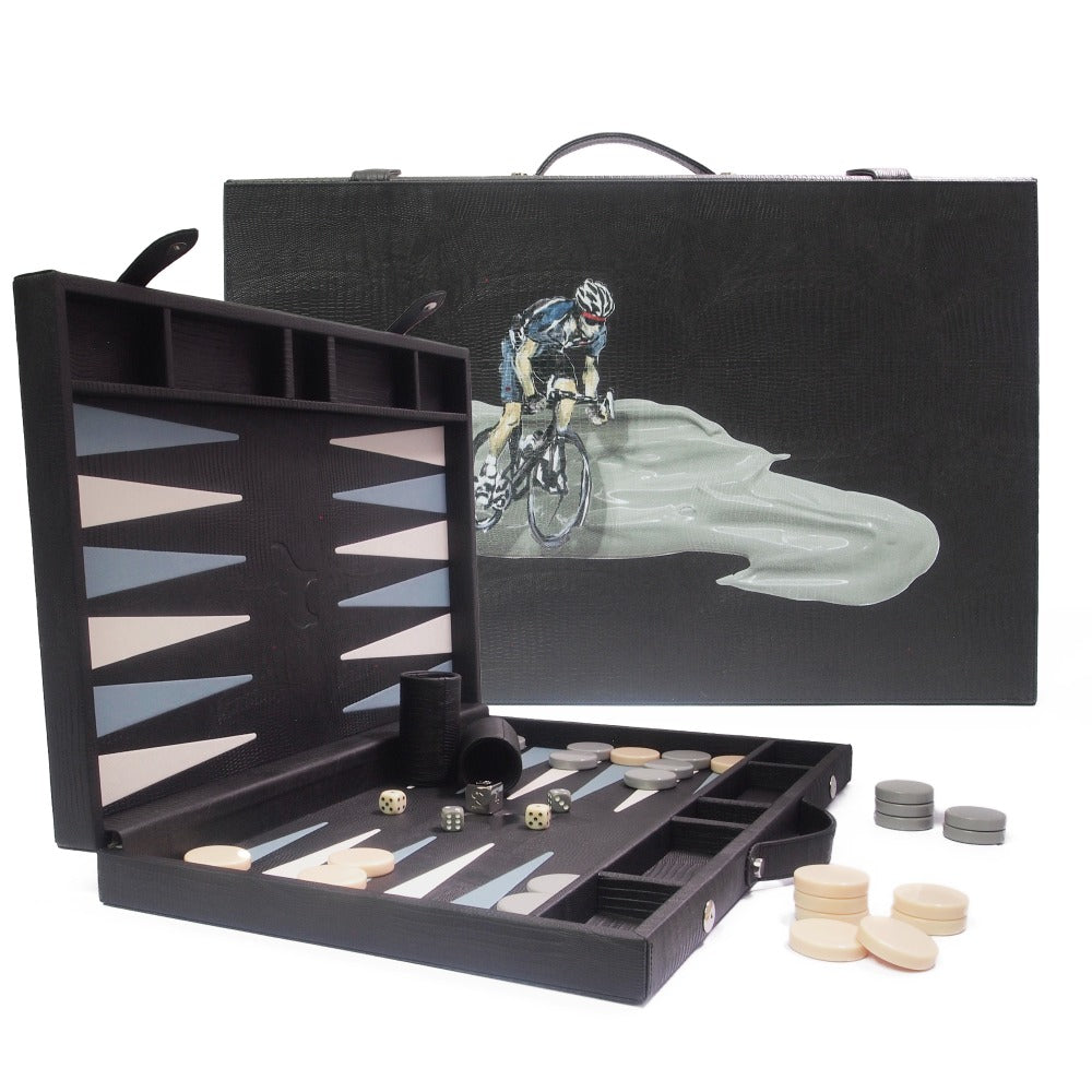 BACKGAMMON GRANDE NEGRO ARMADILLO MATE TAY XACUR