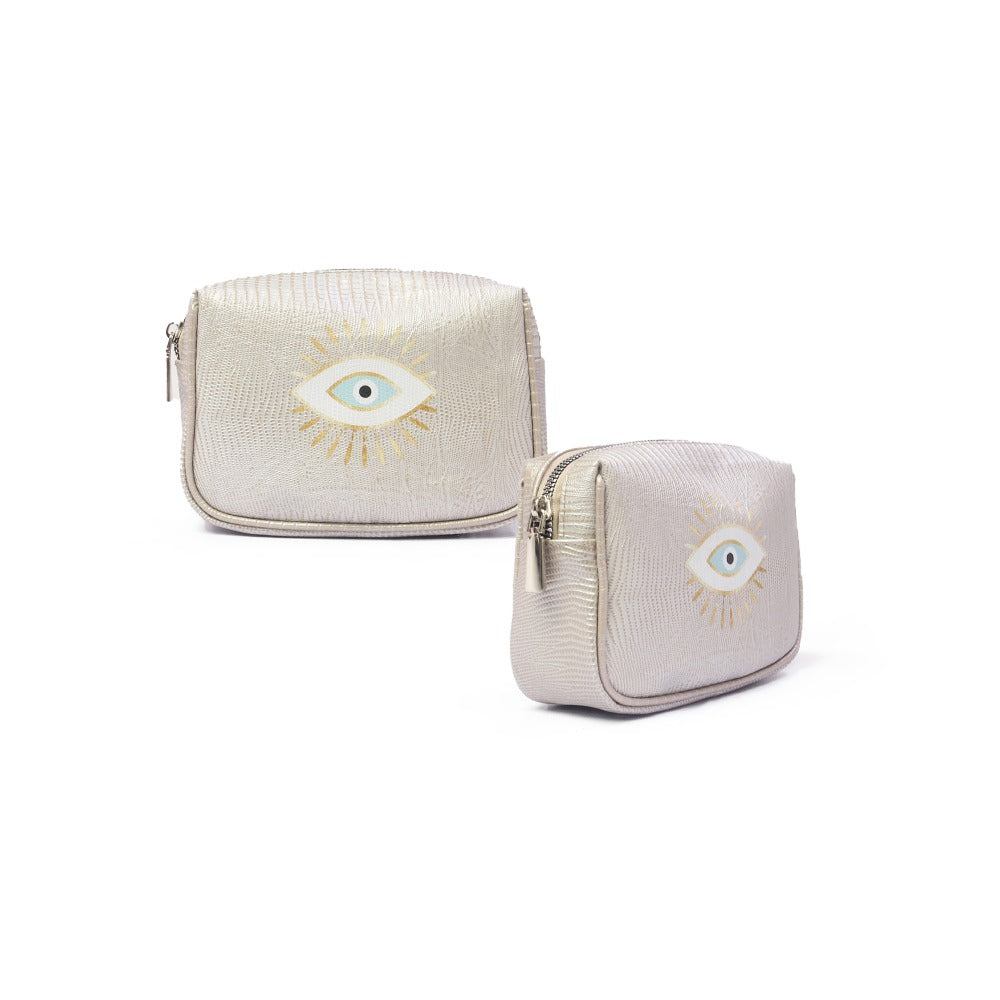 NECESER MINI TEJUS PLATA BEIGE