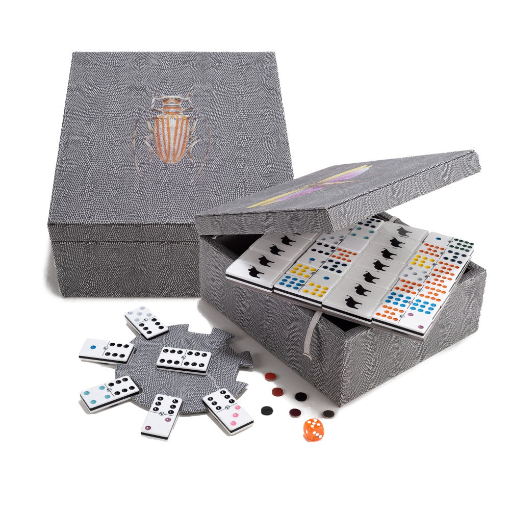 DOMINO CUBANO REPTIL GRIS FICHA DE LUJO