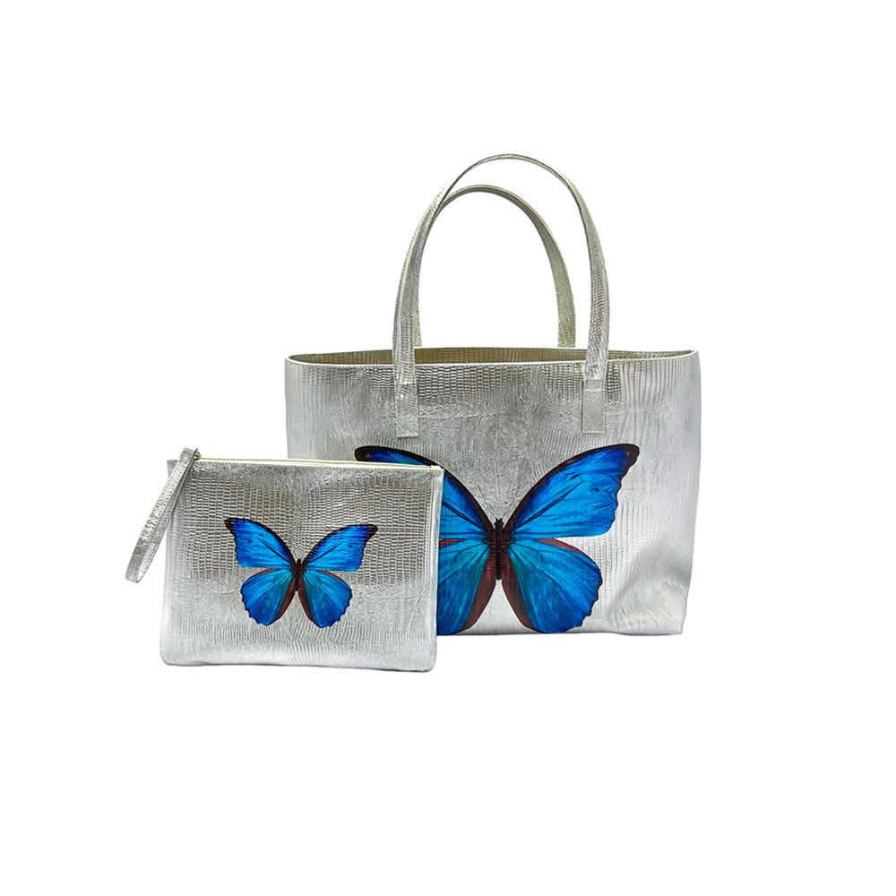 BOLSA MATEA PLAYA TEJUS PLATA BEIGE