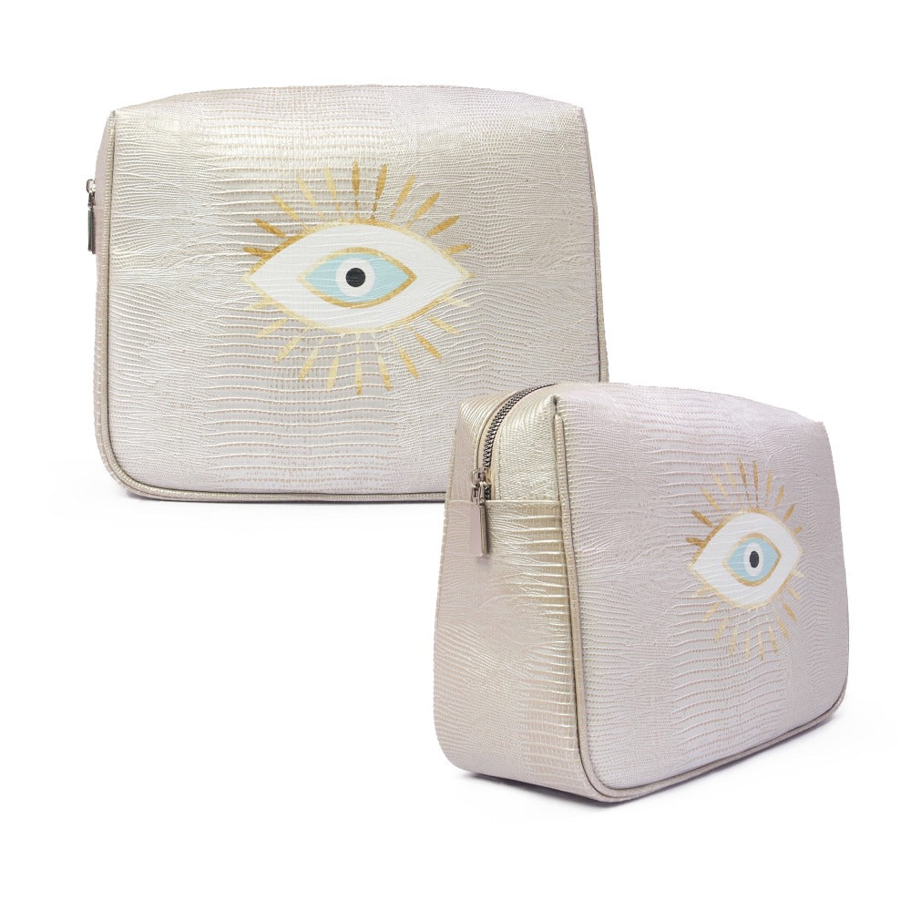 NECESER EXTRA GRANDE TEJUS PLATA BEIGE