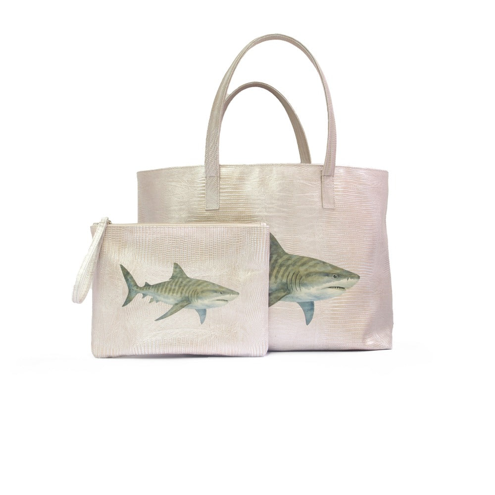 BOLSA MATEA PLAYA TEJUS PLATA BEIGE