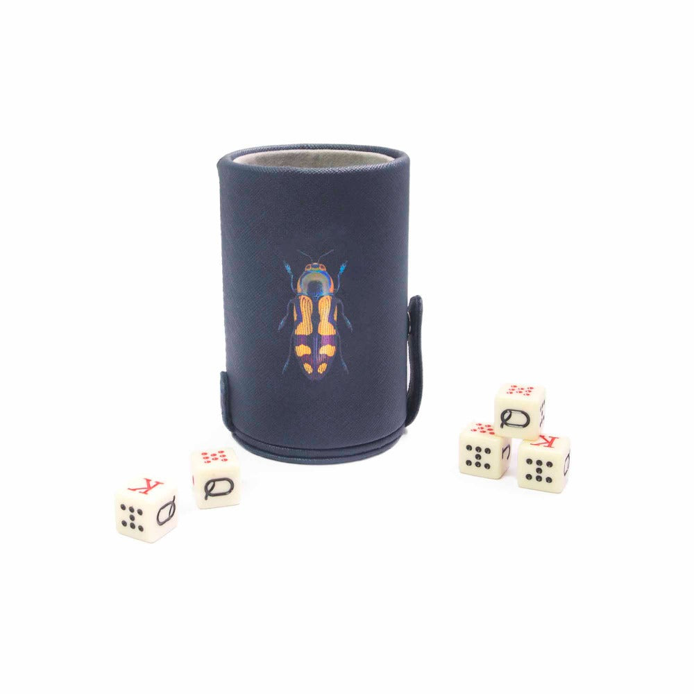 CUBILETE CON TAPA FORRO AZUL NOCHE