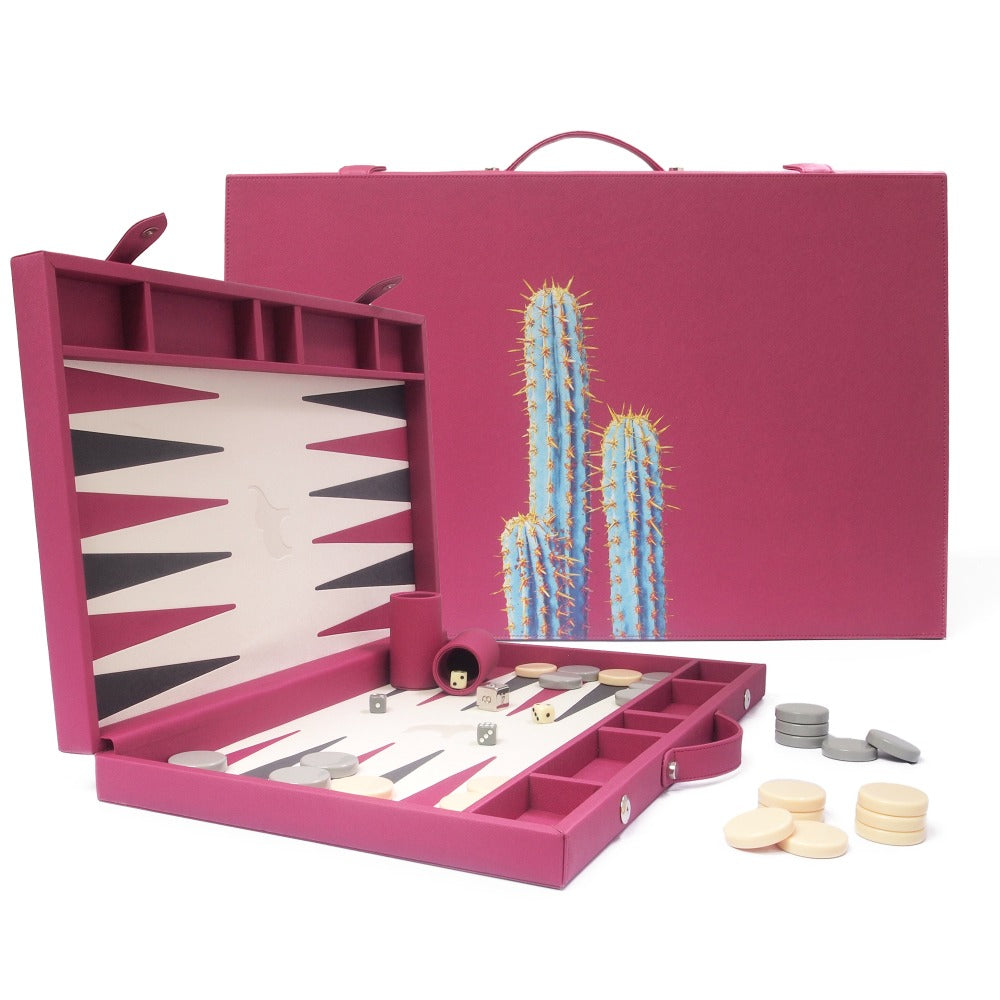 BACKGAMMON GRANDE FORRO MAGENTA
