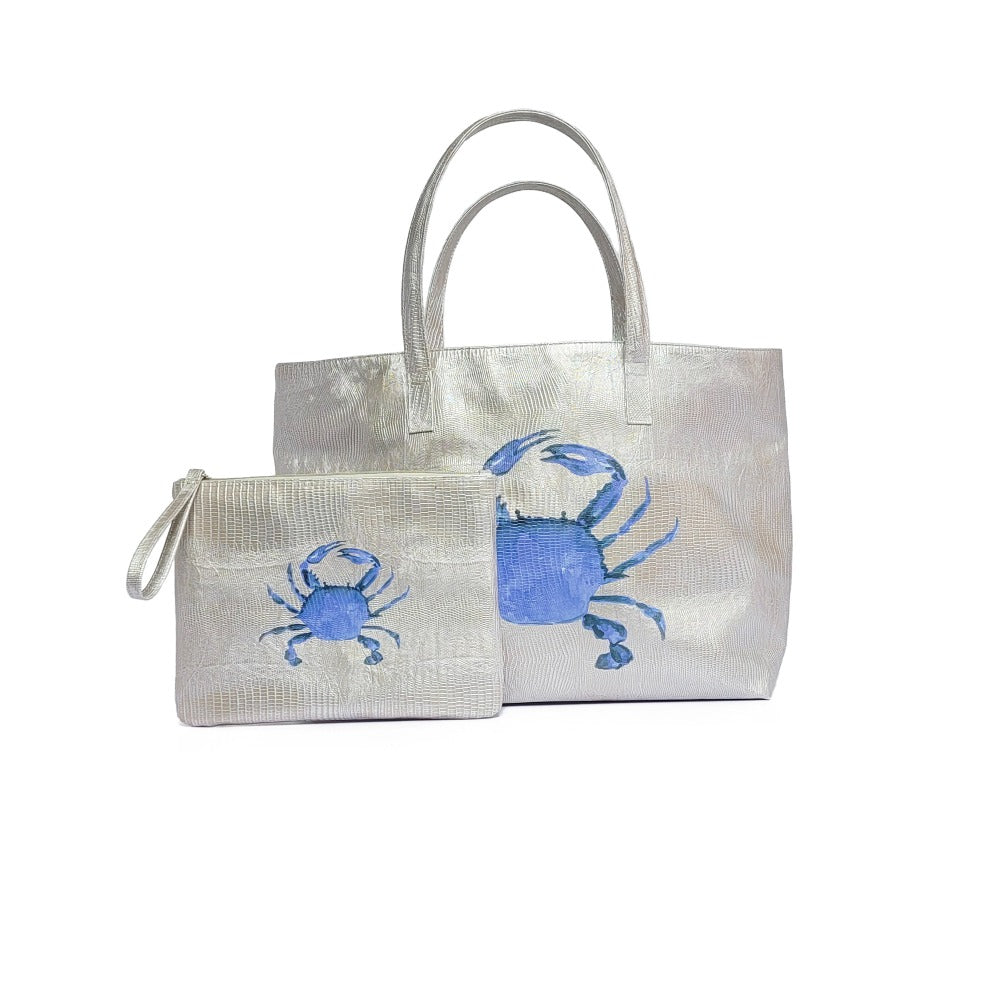 BOLSA MATEA PLAYA TEJUS PLATA BEIGE