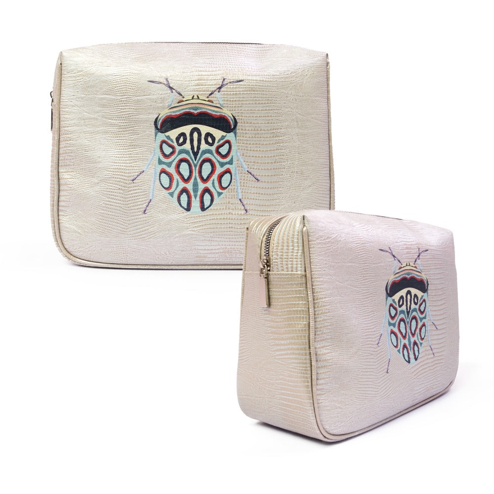 NECESER EXTRA GRANDE TEJUS PLATA BEIGE