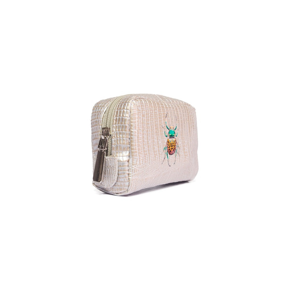 POUCH MONKEY TEJUS PLATA BEIGE