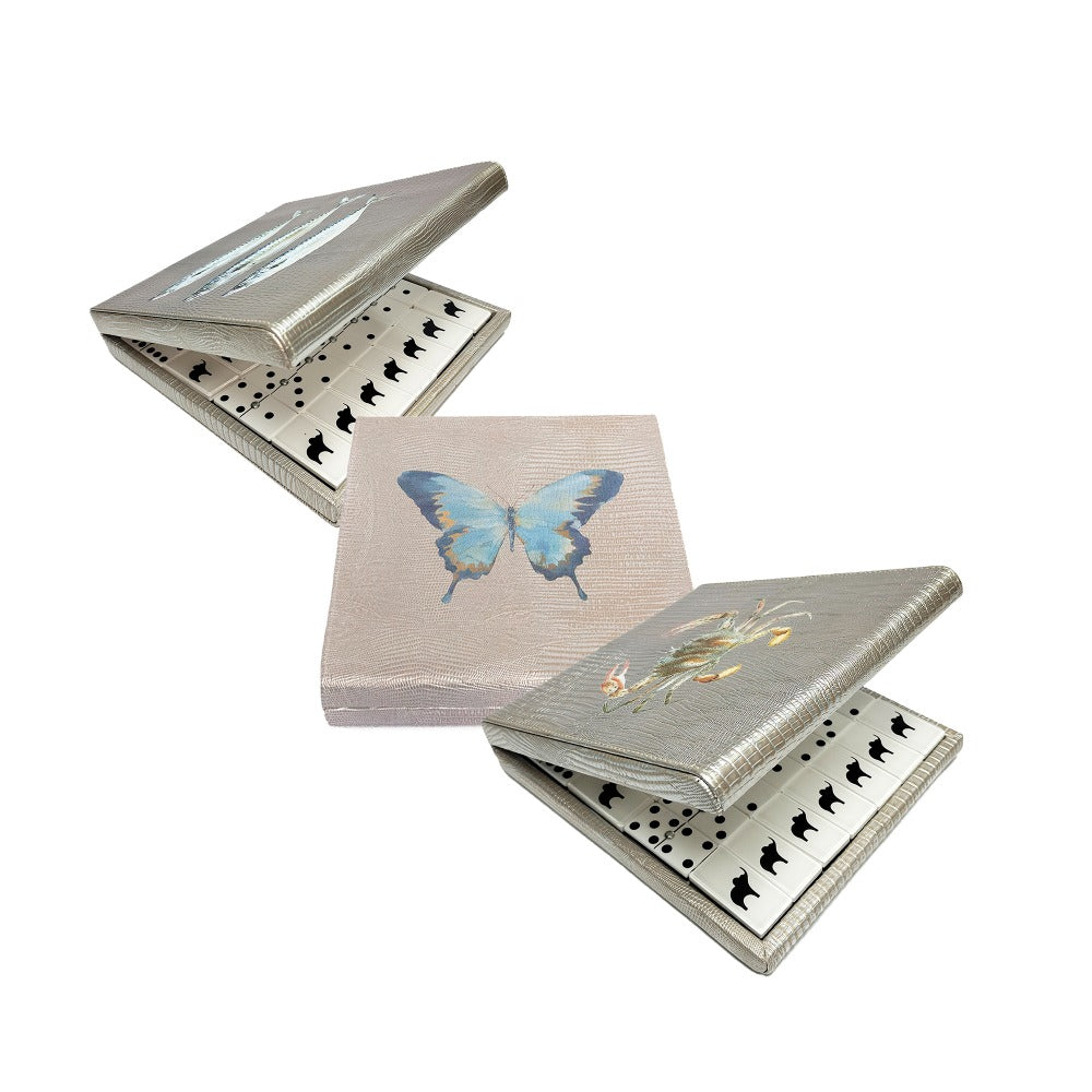 TEJUS BOY FLAT DOMINO SILVER BEIGE
