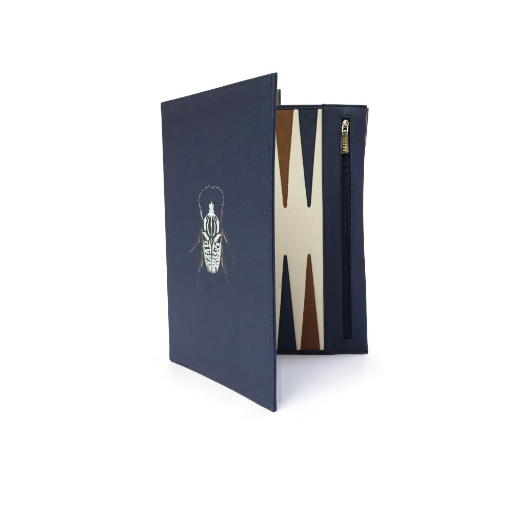 BACKGAMMON DE VIAJE FORRO AZUL NOCHE