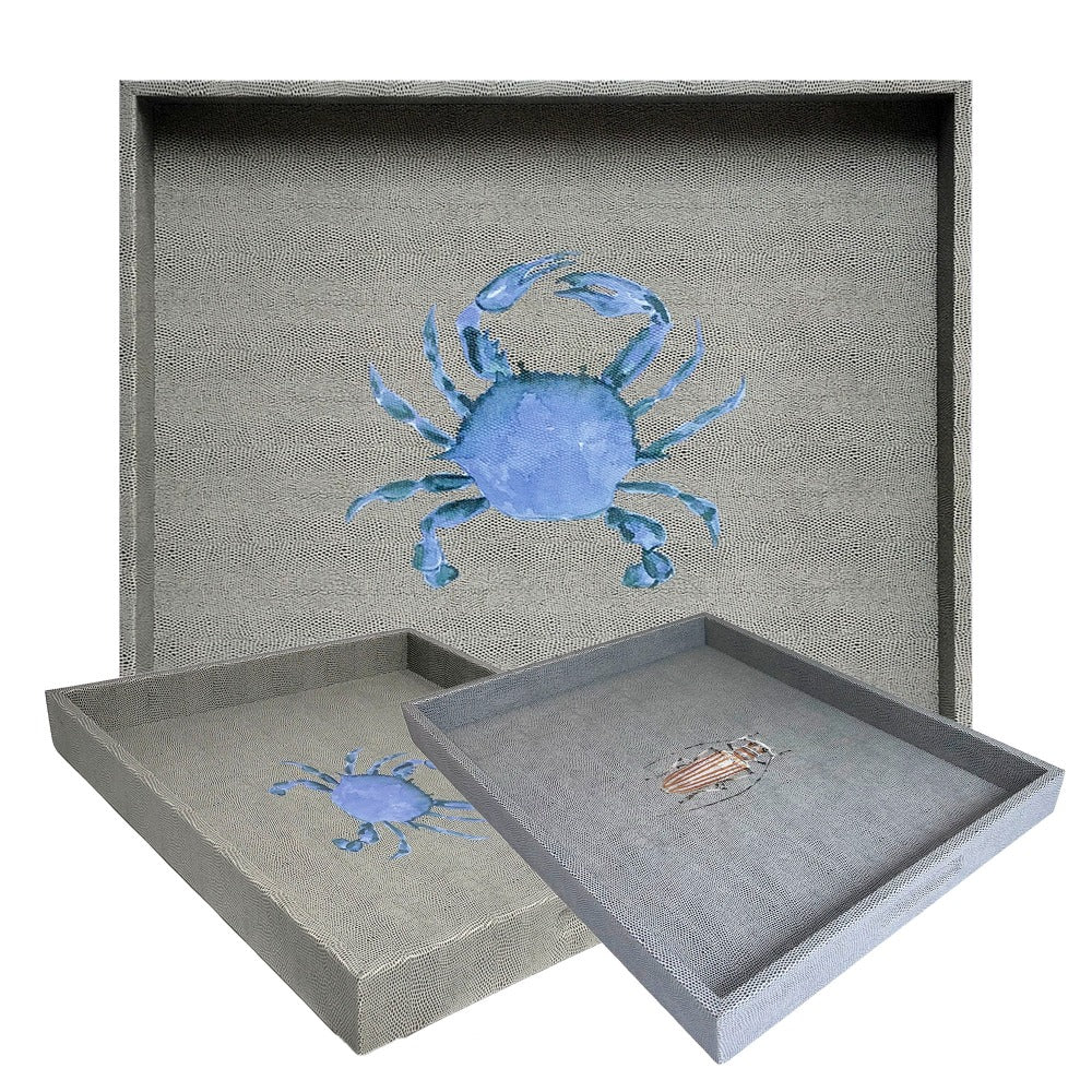 CHAROLA EXTRA GRANDE REPTIL GRIS