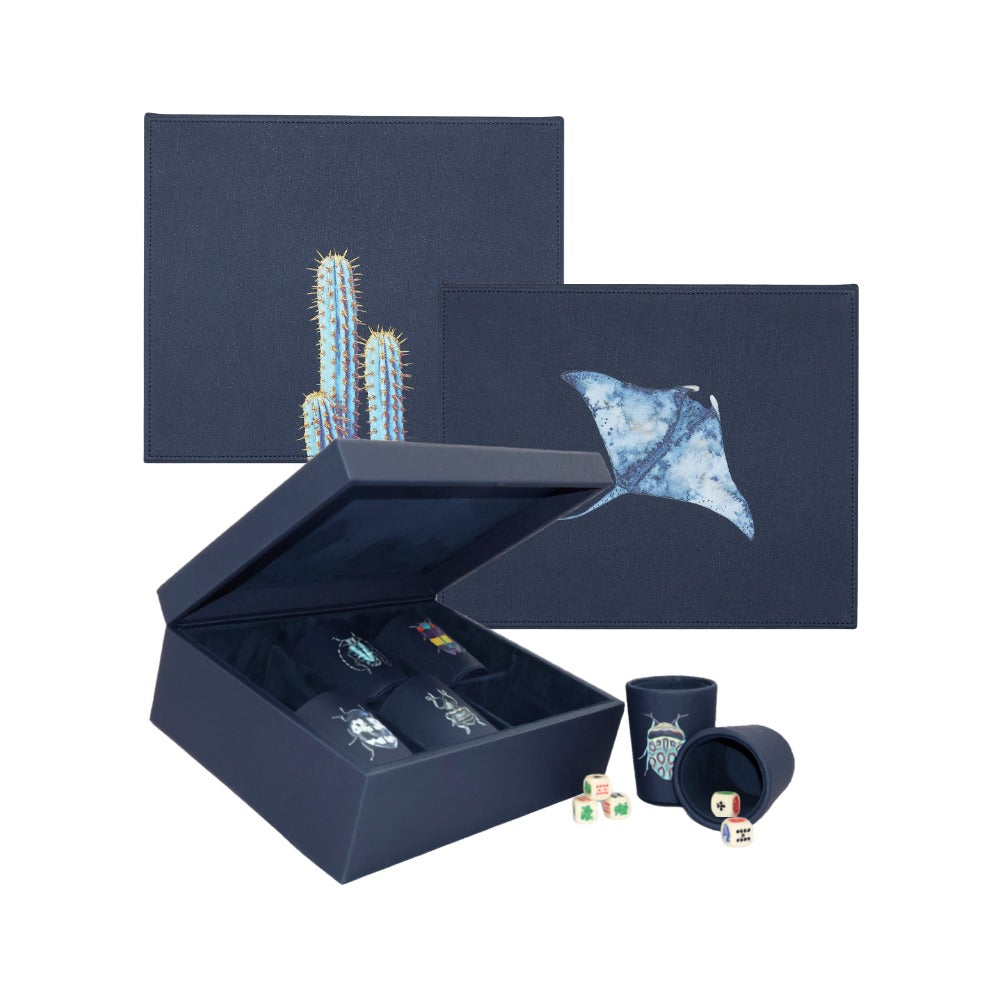 SET CUBILETES FORRO AZUL NOCHE