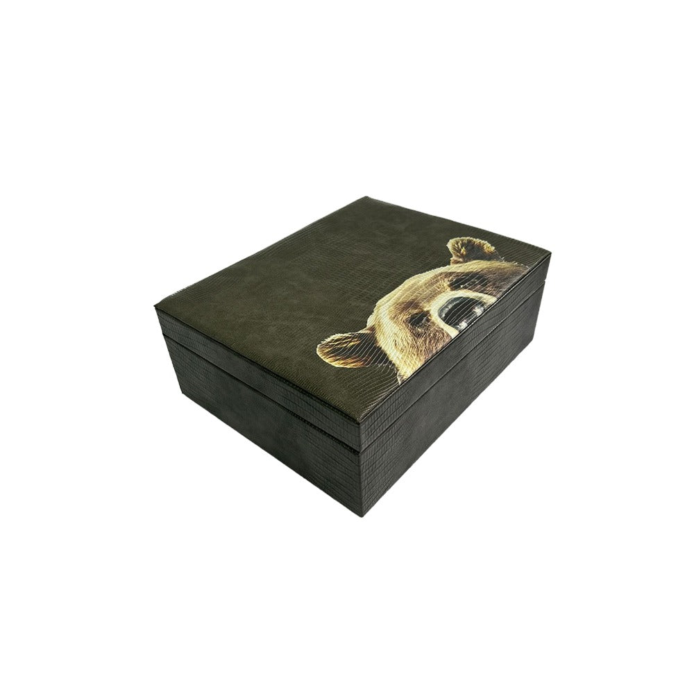 CAJA DECORATIVA MEDIANA GRIS ARMADILLO