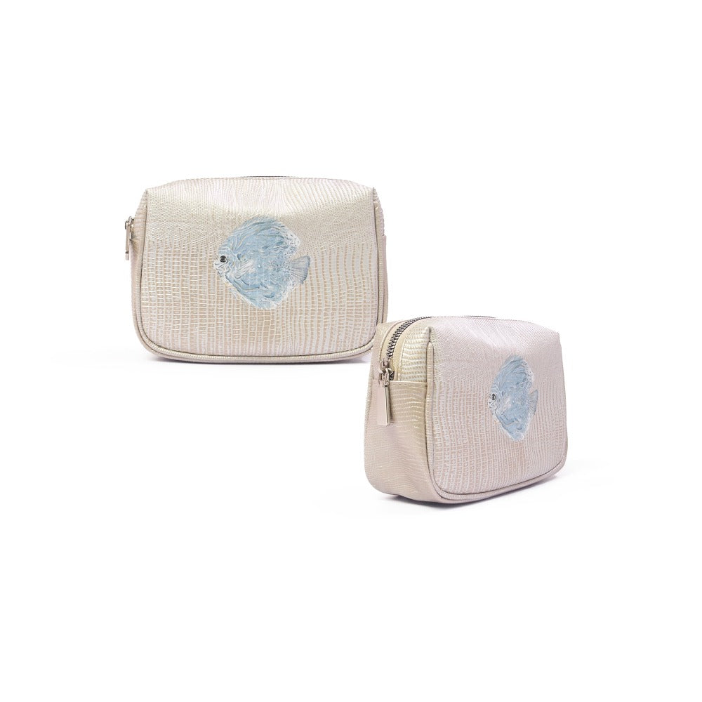 NECESER MINI TEJUS PLATA BEIGE
