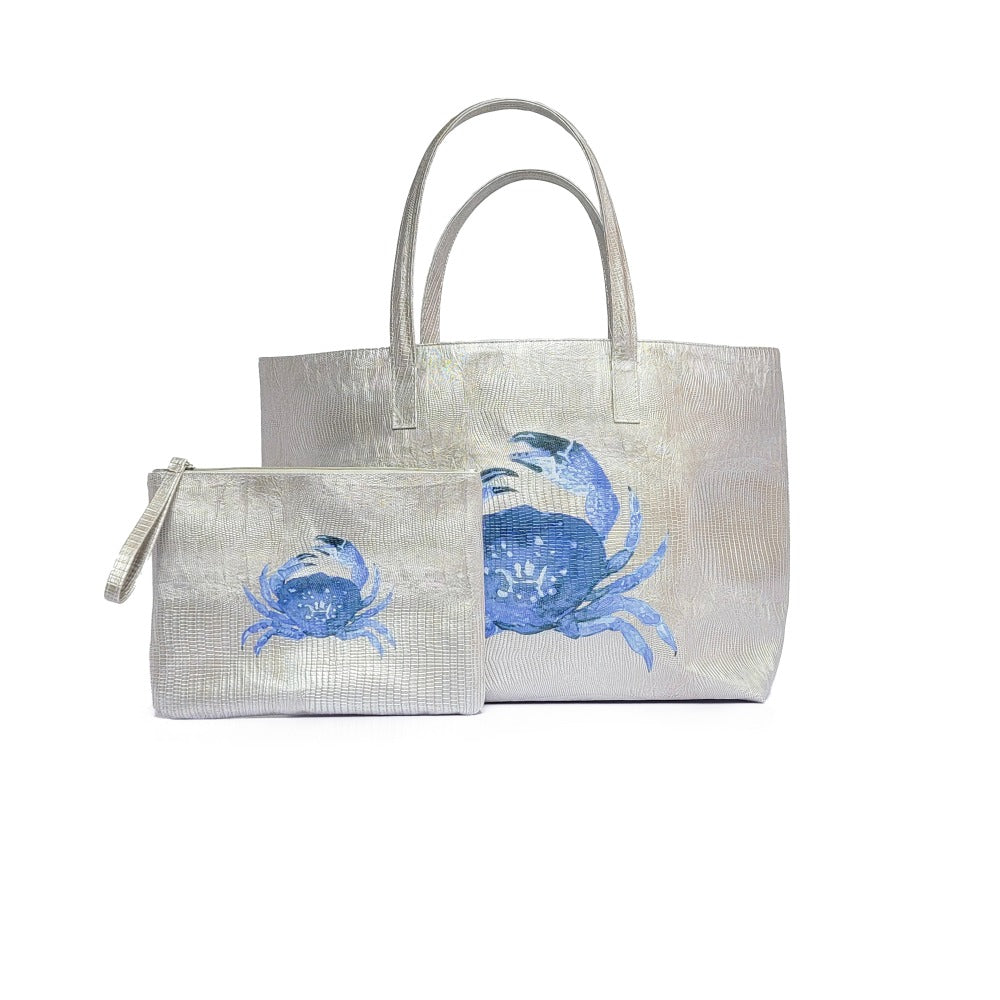 BOLSA MATEA PLAYA TEJUS PLATA BEIGE