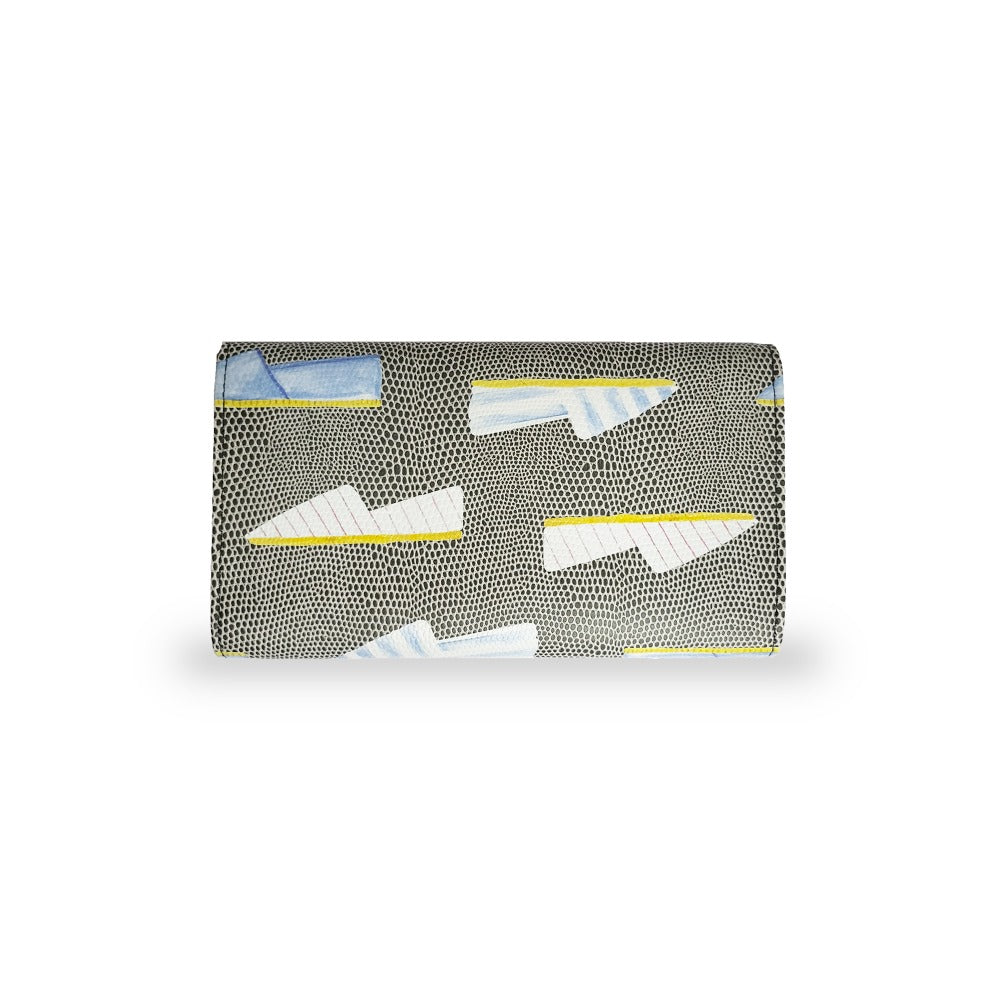 CARTERA LICHA REPTIL GRIS