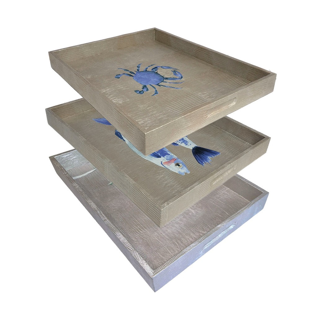 CHAROLA GRANDE TEJUS PLATA BEIGE