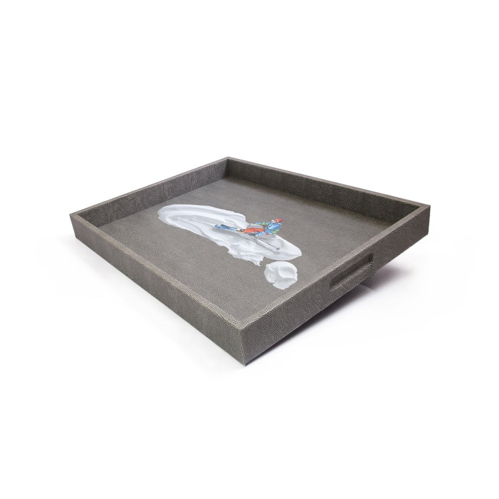 CHAROLA GRANDE REPTIL GRIS TAY XACUR