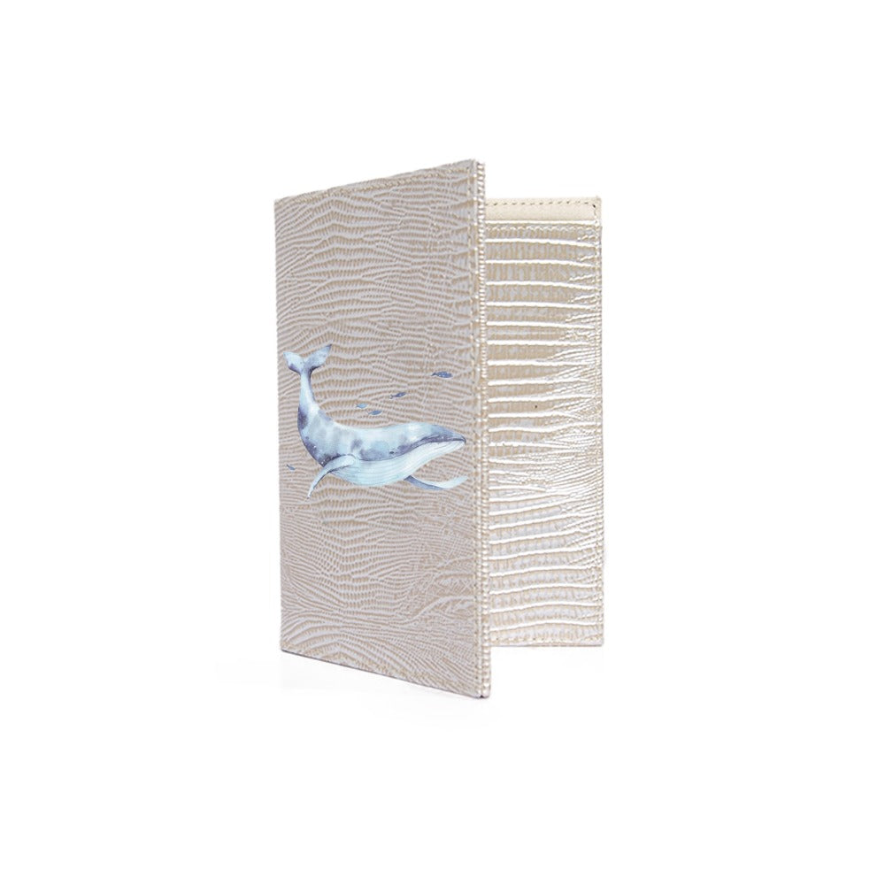 PORTA PASAPORTE Y VISA TEJUS PLATA BEIGE