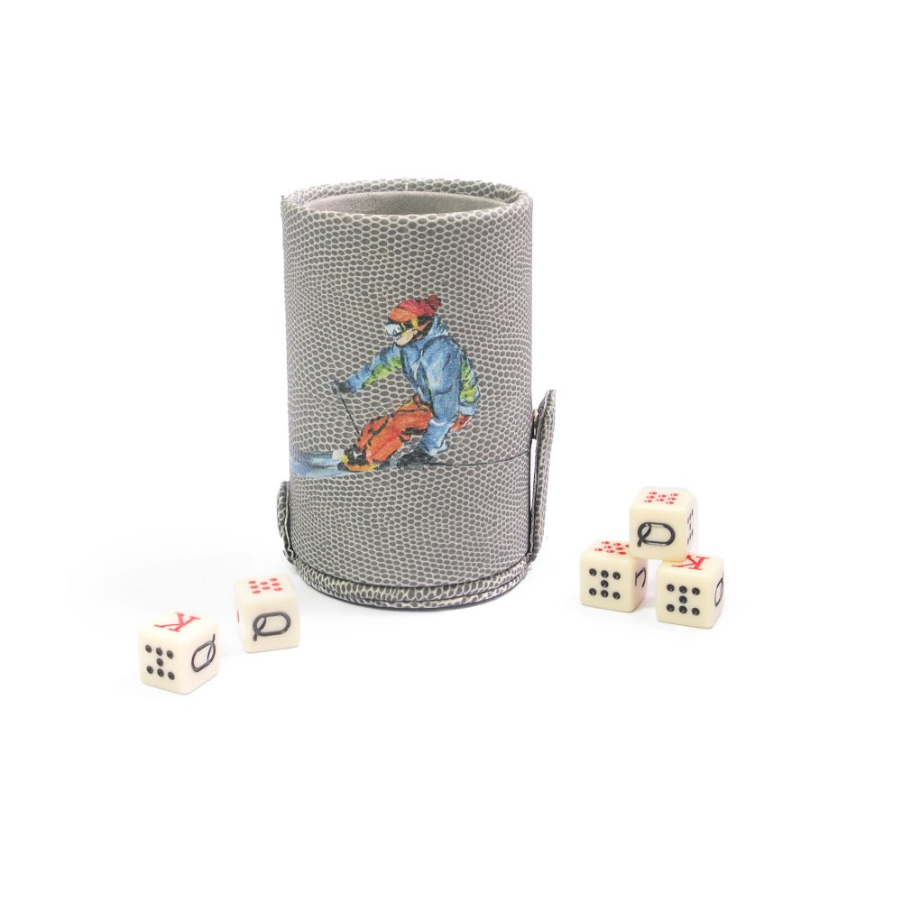 CUBILETE CON TAPA REPTIL GRIS TAY XACUR