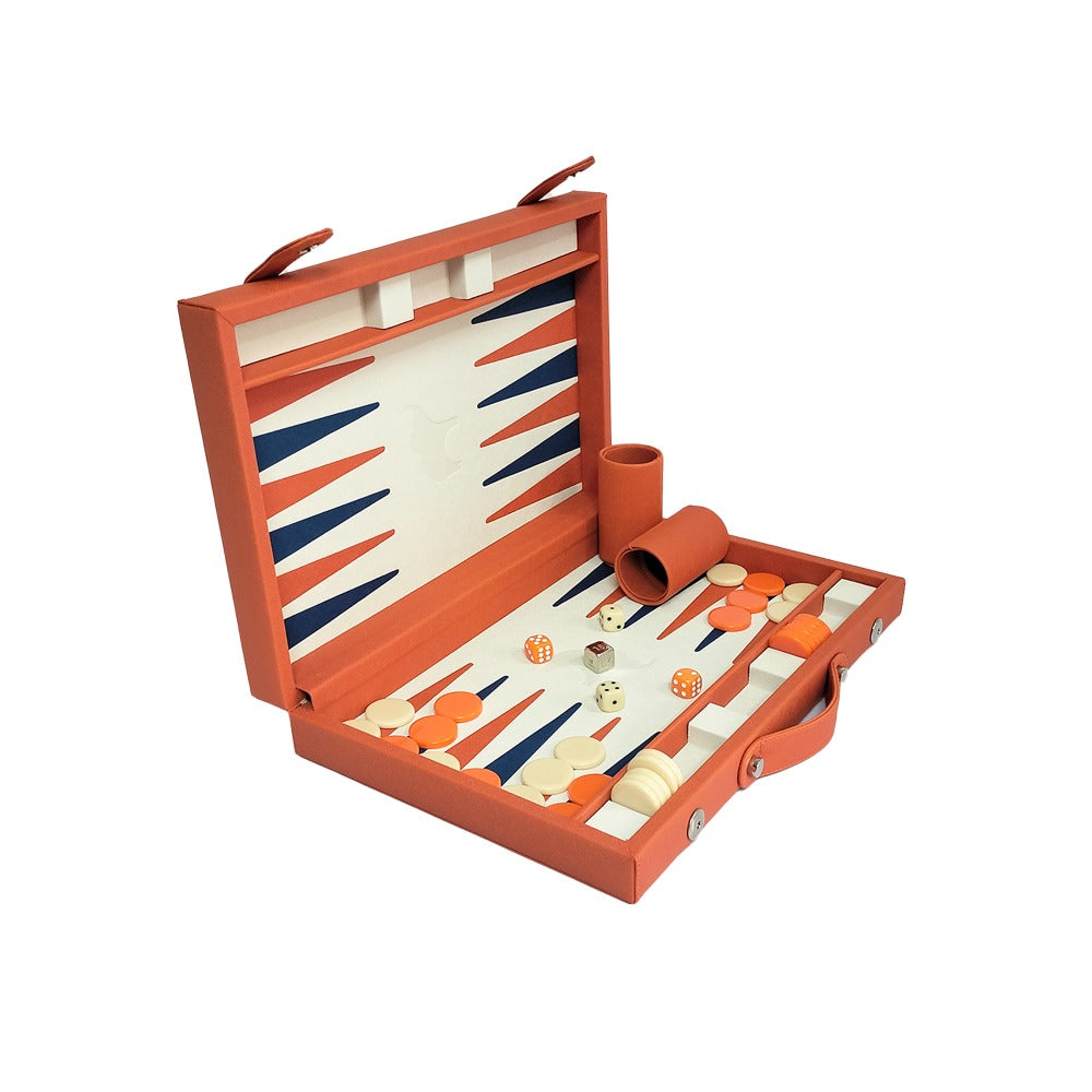 BACKGAMMON MEDIANO FORRO NARANJA PEDRO FRIEDEBERG