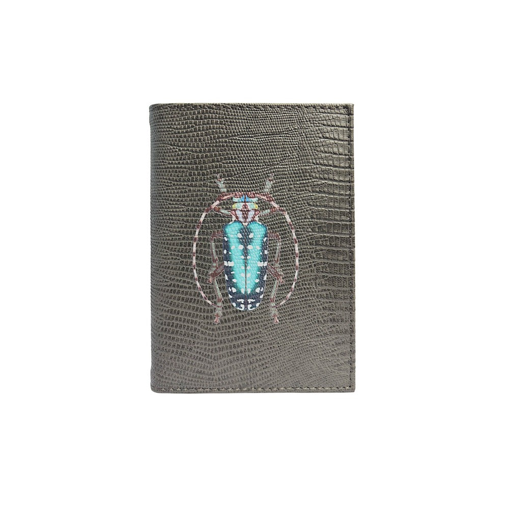 PORTA PASAPORTE Y VISA GRIS ARMADILLO