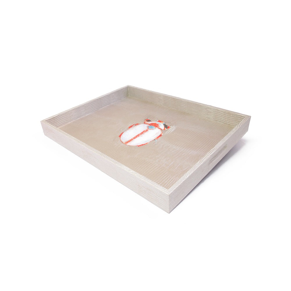 CHAROLA GRANDE TEJUS PLATA BEIGE