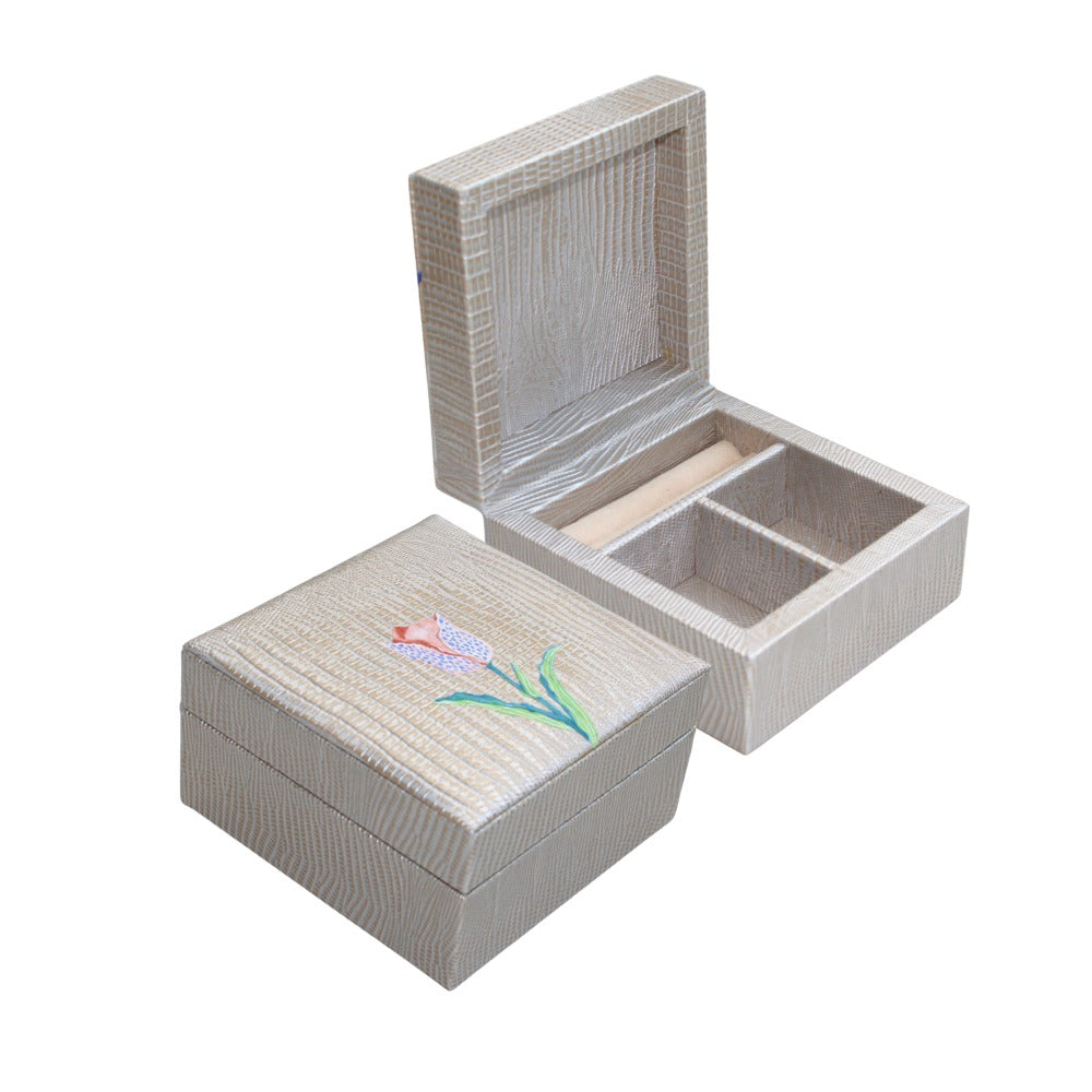 JOYERO MINI TEJUS PLATA BEIGE