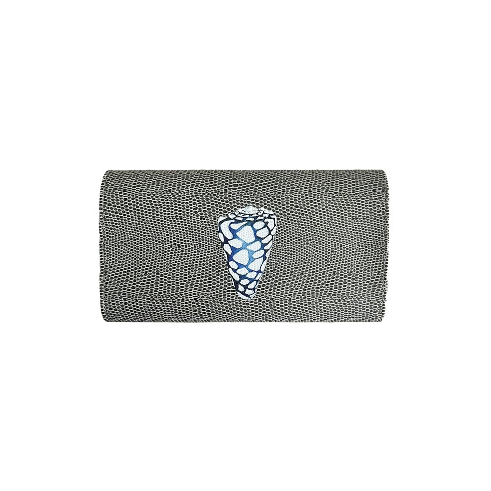 CARTERA LICHA REPTIL GRIS