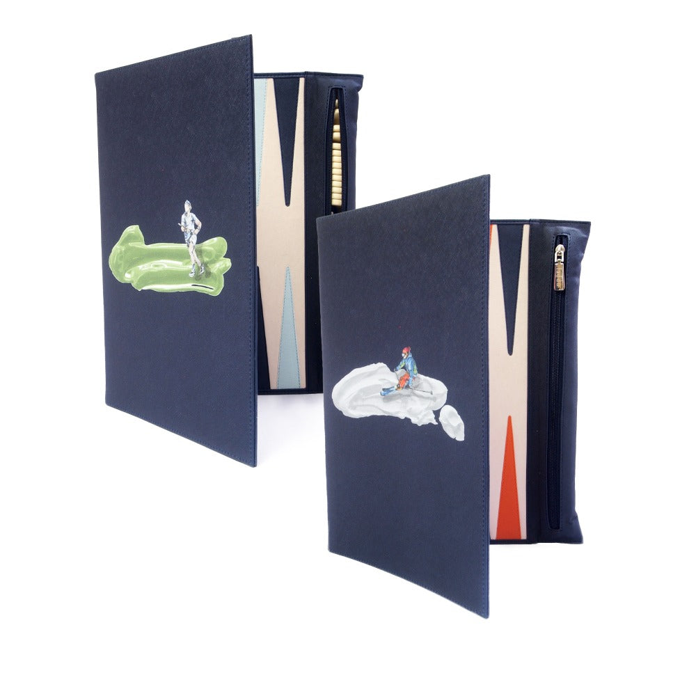 BACKGAMMON DE VIAJE FORRO AZUL NOCHE TAY XACUR