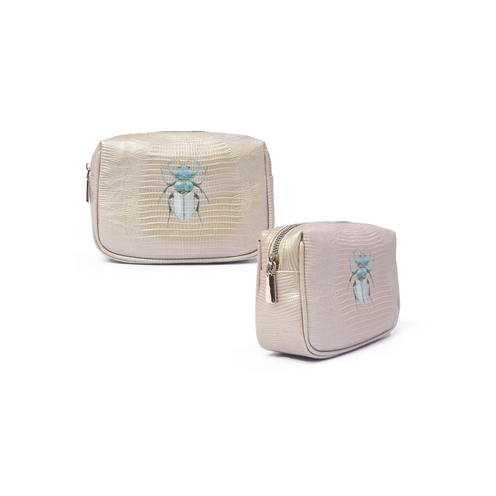 NECESER MINI TEJUS PLATA BEIGE