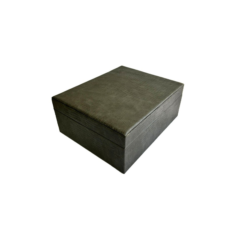 CAJA DECORATIVA MEDIANA GRIS ARMADILLO