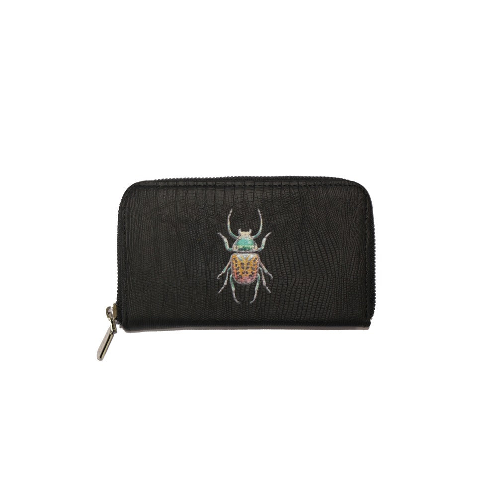 CARTERA MINI LICHA NEGRO ARMADILLO