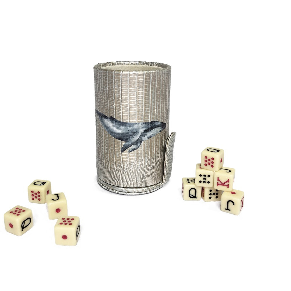 CUBILETE CON TAPA TEJUS PLATA BEIGE