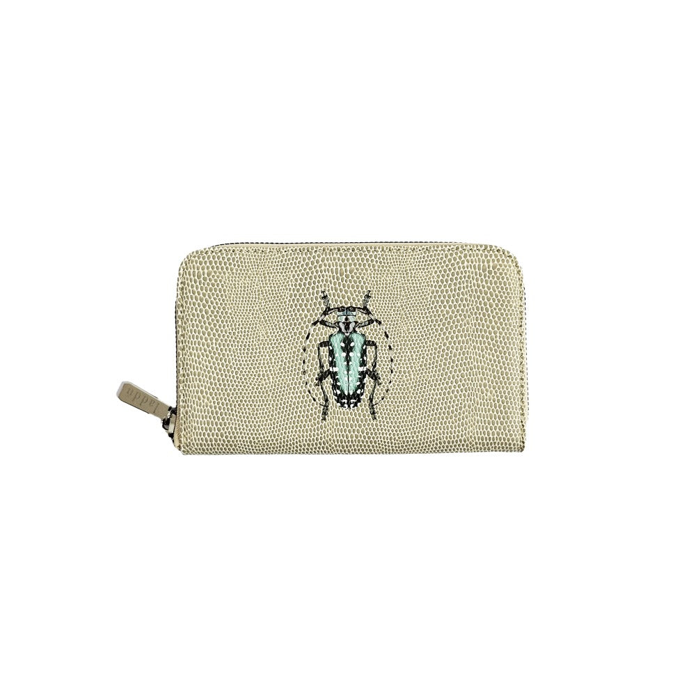 CARTERA MINI LICHA RAYITAS CARNE