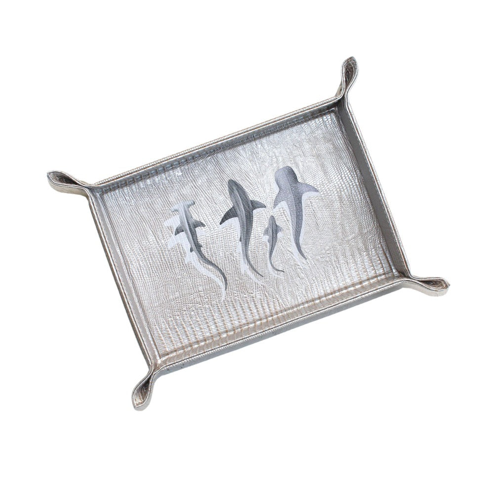 VACIA BOLSILLOS GRANDE TEJUS PLATA BEIGE
