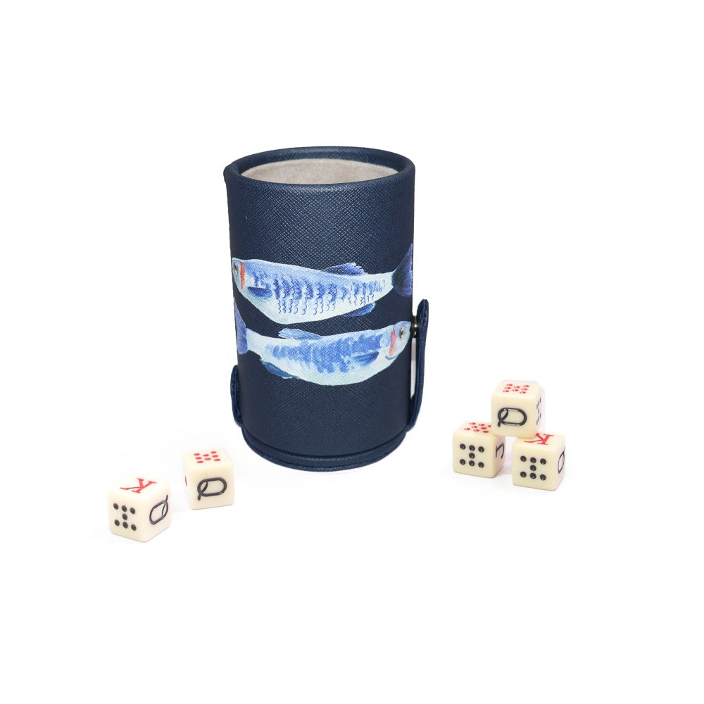 CUBILETE CON TAPA FORRO AZUL NOCHE