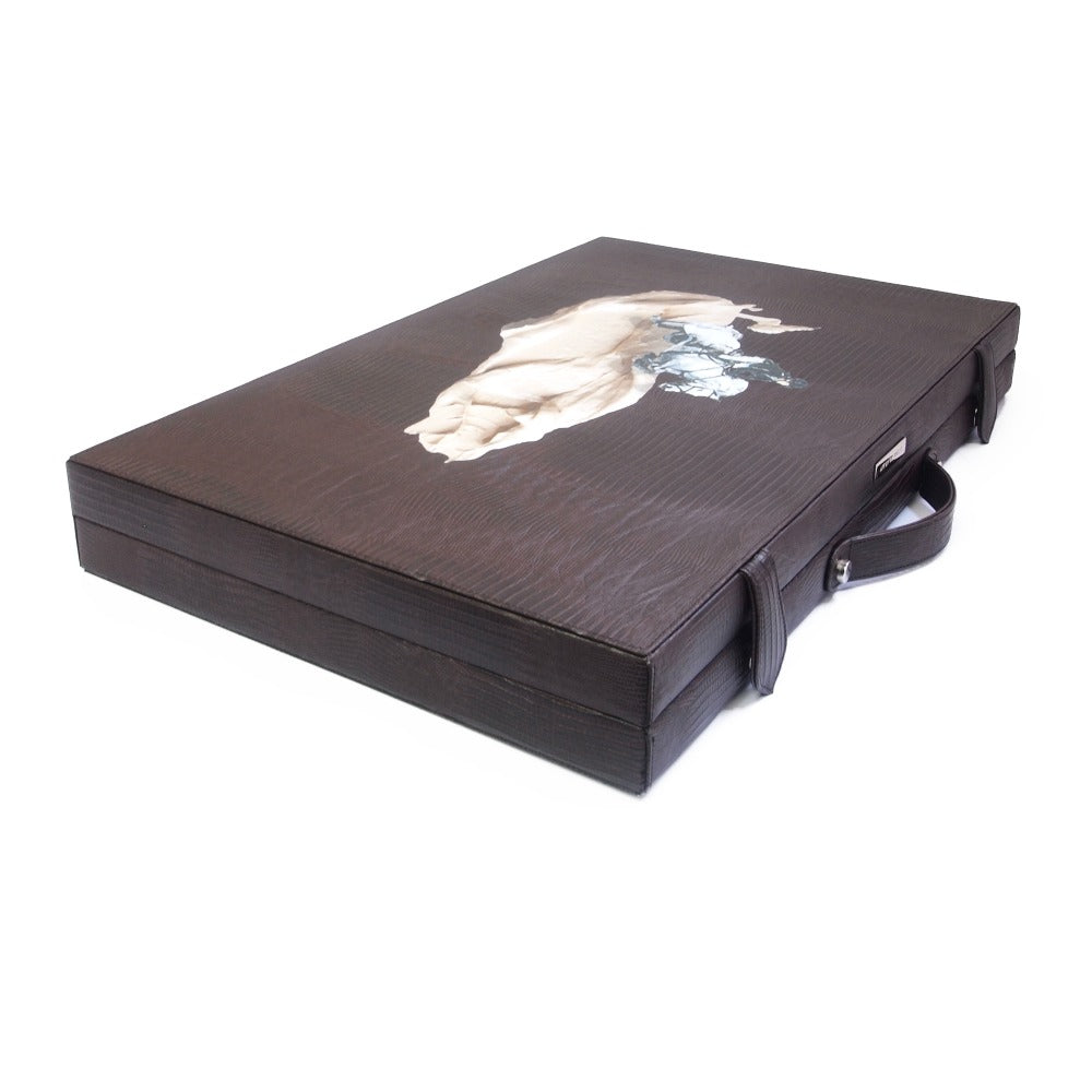 BACKGAMMON GRANDE TABACO ARMADILLO MATE TAY XACUR