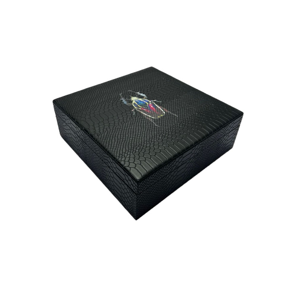 CAJA DECORATIVA GRANDE NEGRO MATE