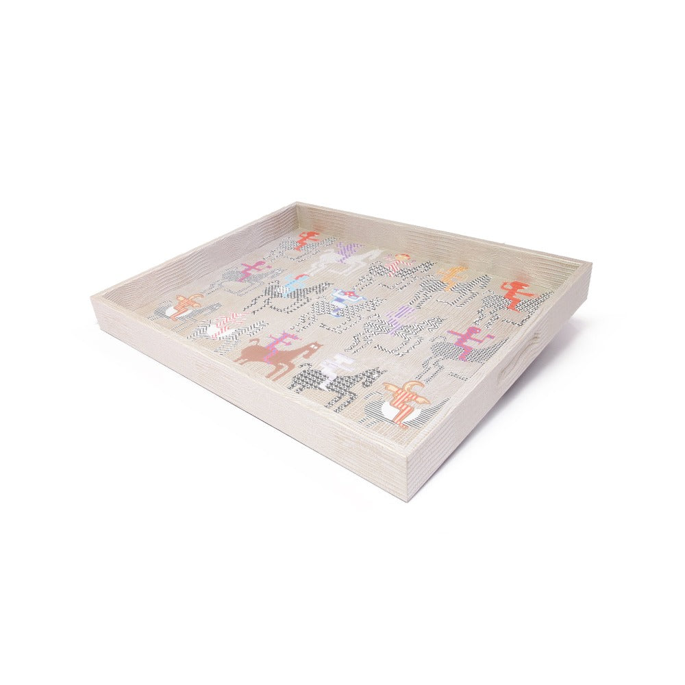 CHAROLA GRANDE TEJUS PLATA BEIGE PEDRO FRIEDEBERG