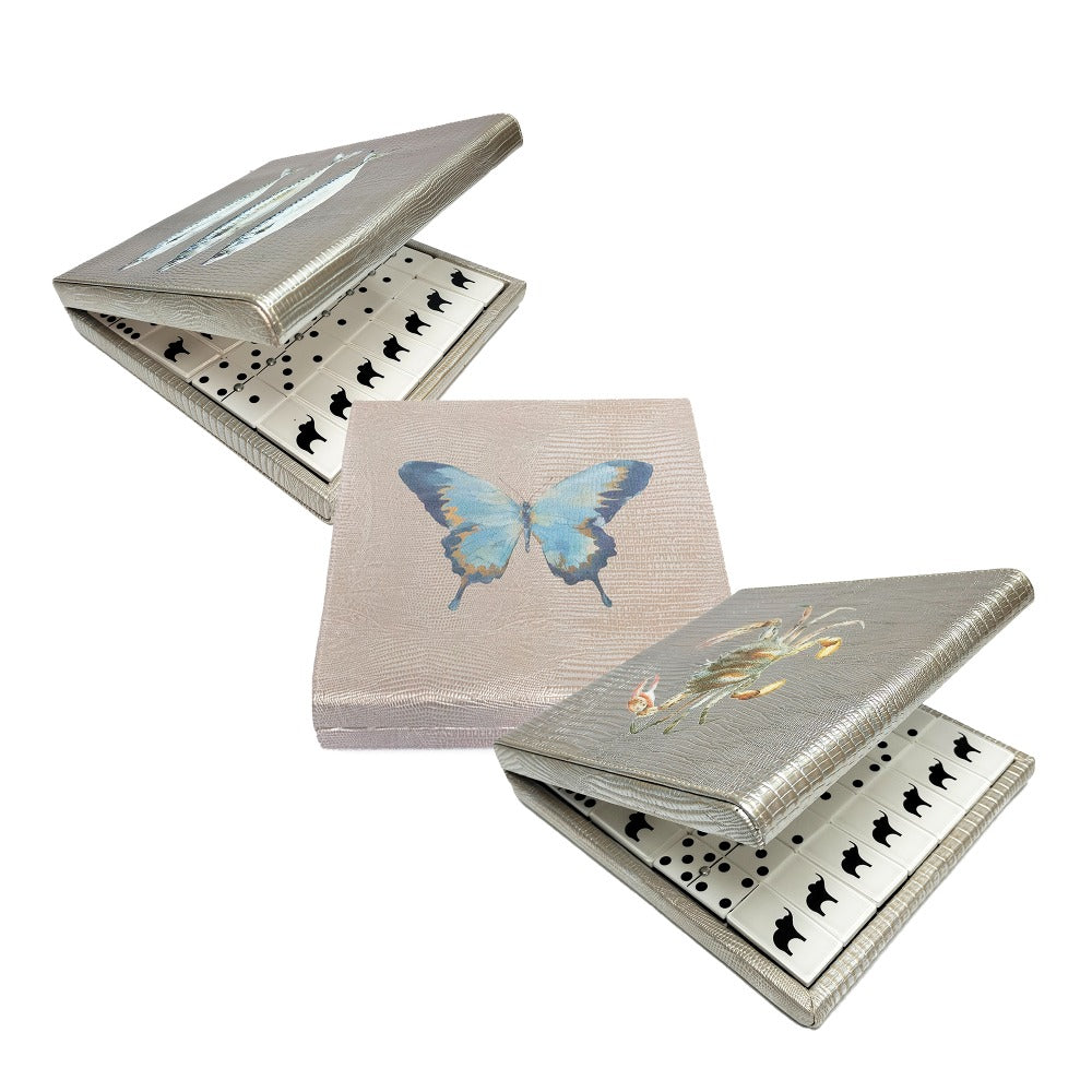 DOMINO INGLES TEJUS PLATA BEIGE