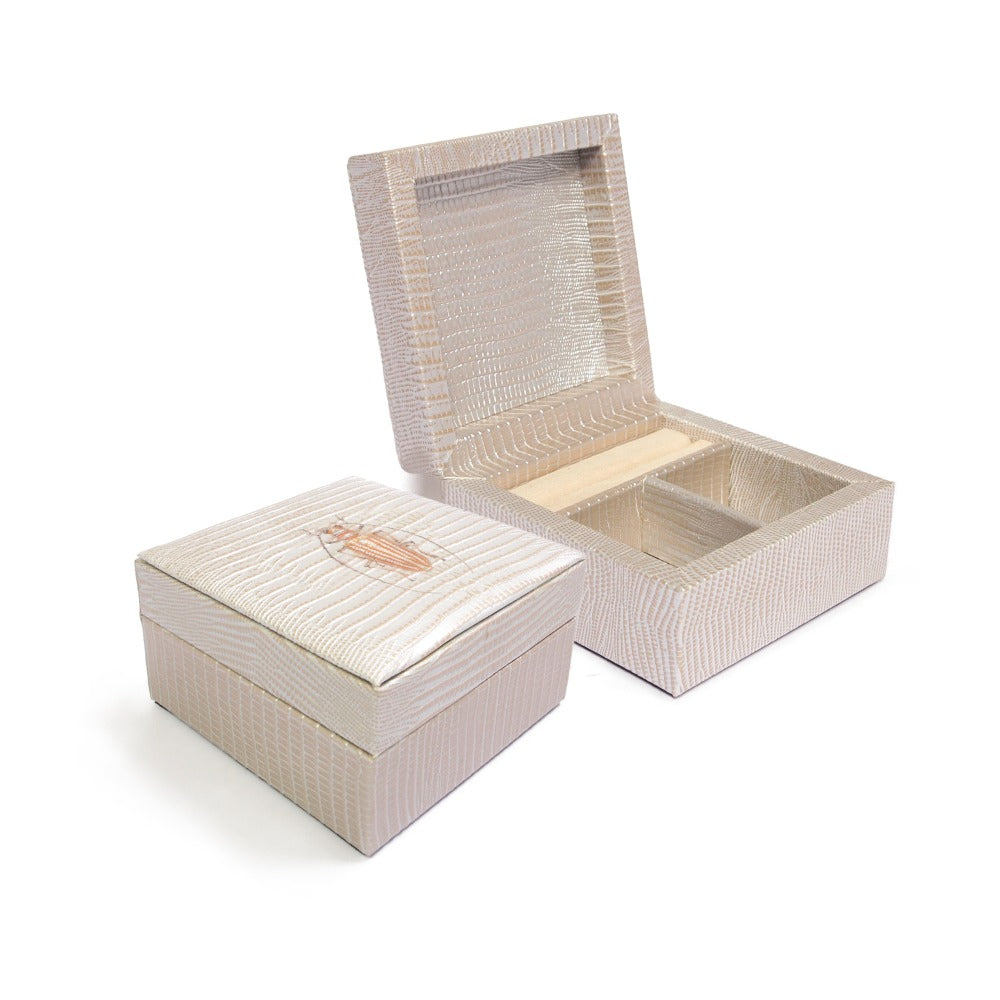 JOYERO MINI TEJUS PLATA BEIGE