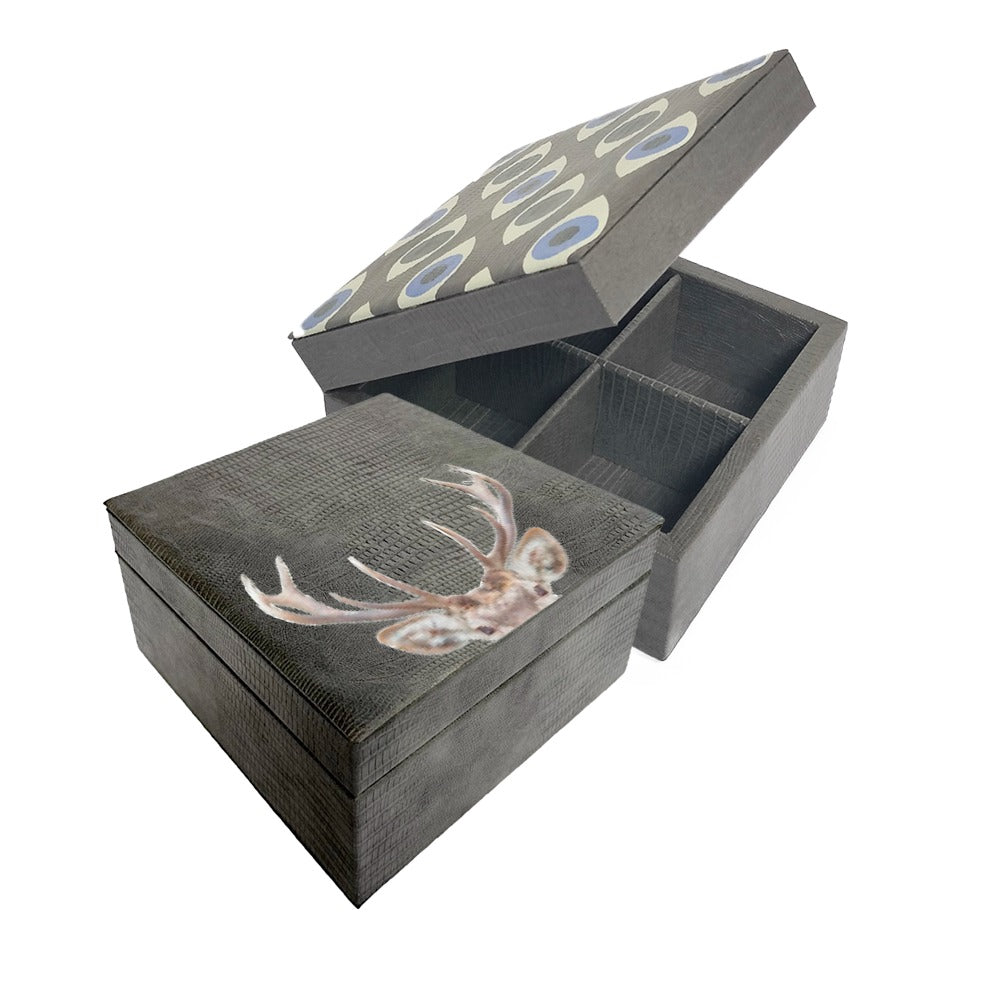 CAJA DE TE 4 GRIS ARMADILLO