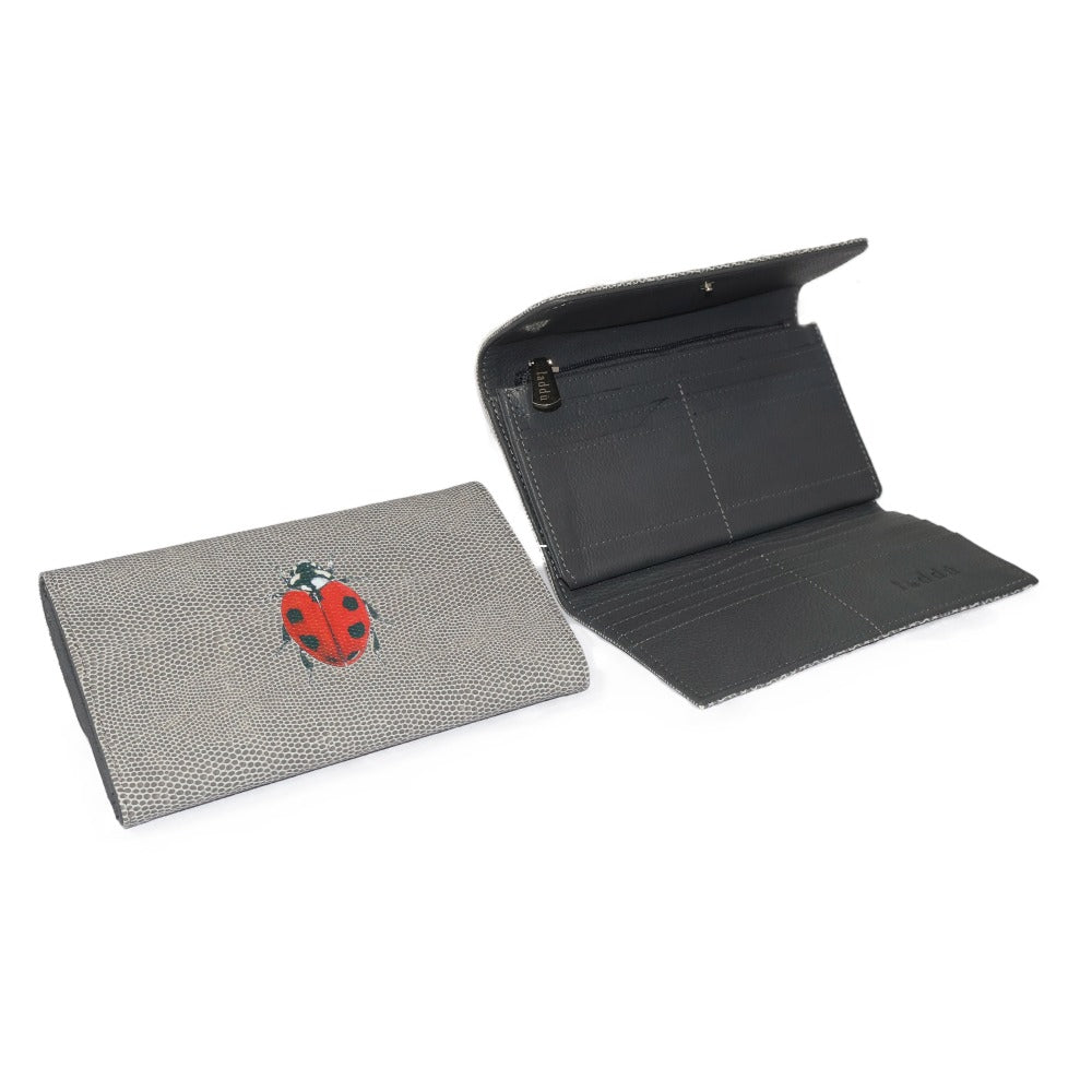 CARTERA LICHA REPTIL GRIS