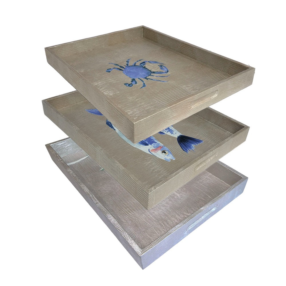 CHAROLA EXTRA GRANDE TEJUS PLATA BEIGE