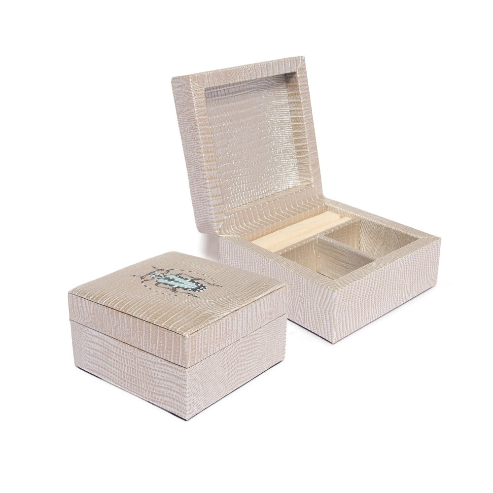 JOYERO MINI TEJUS PLATA BEIGE