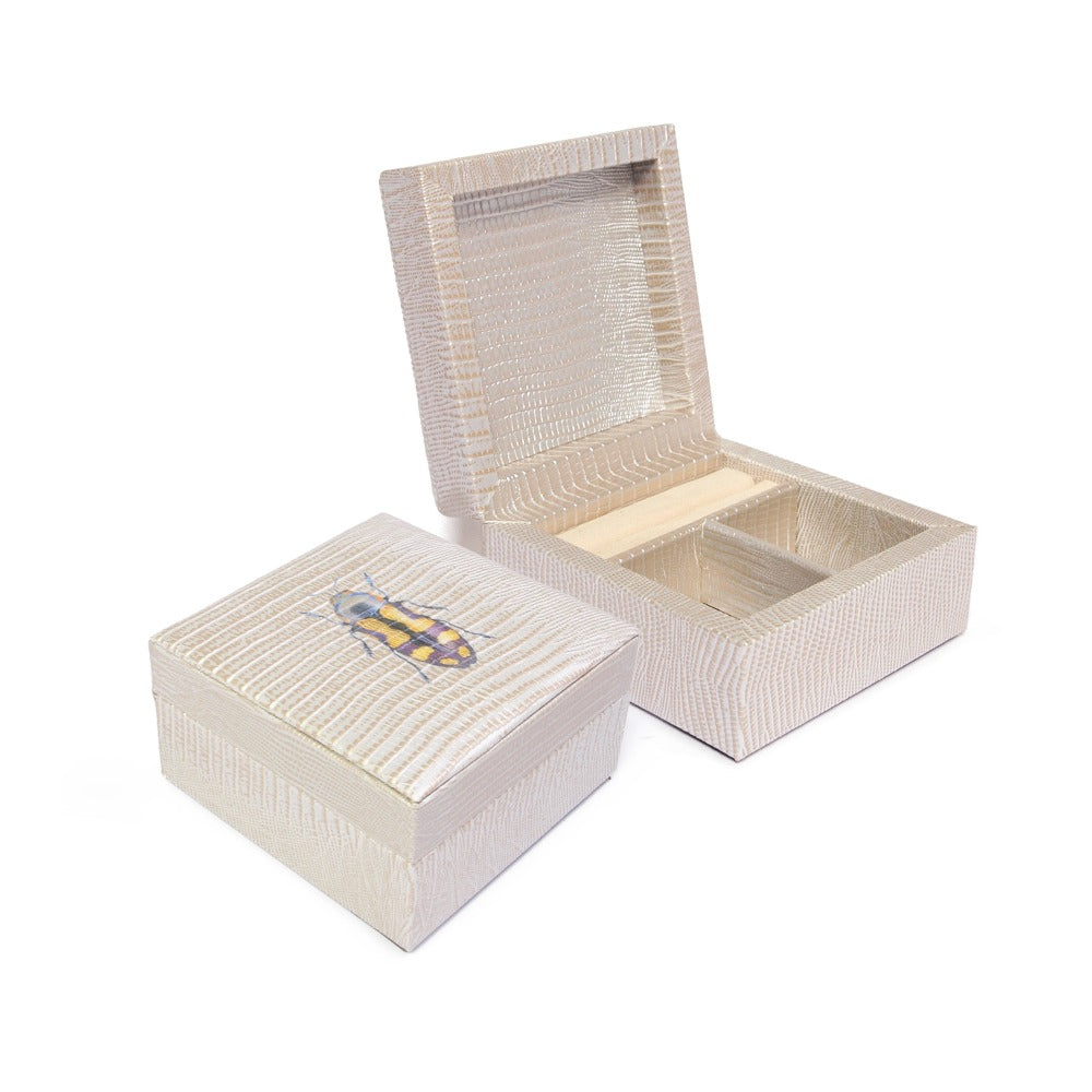 JOYERO MINI TEJUS PLATA BEIGE