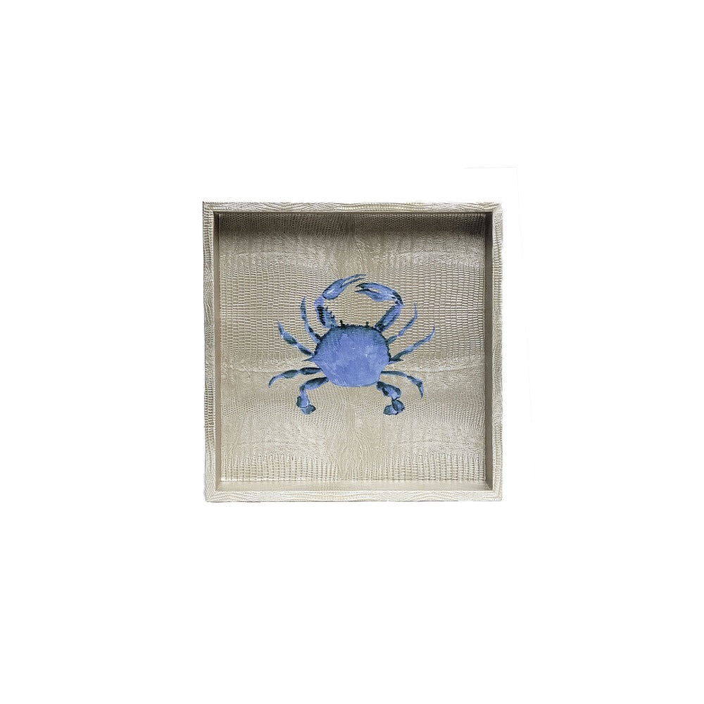 CHAROLA CUADRADA TEJUS PLATA BEIGE