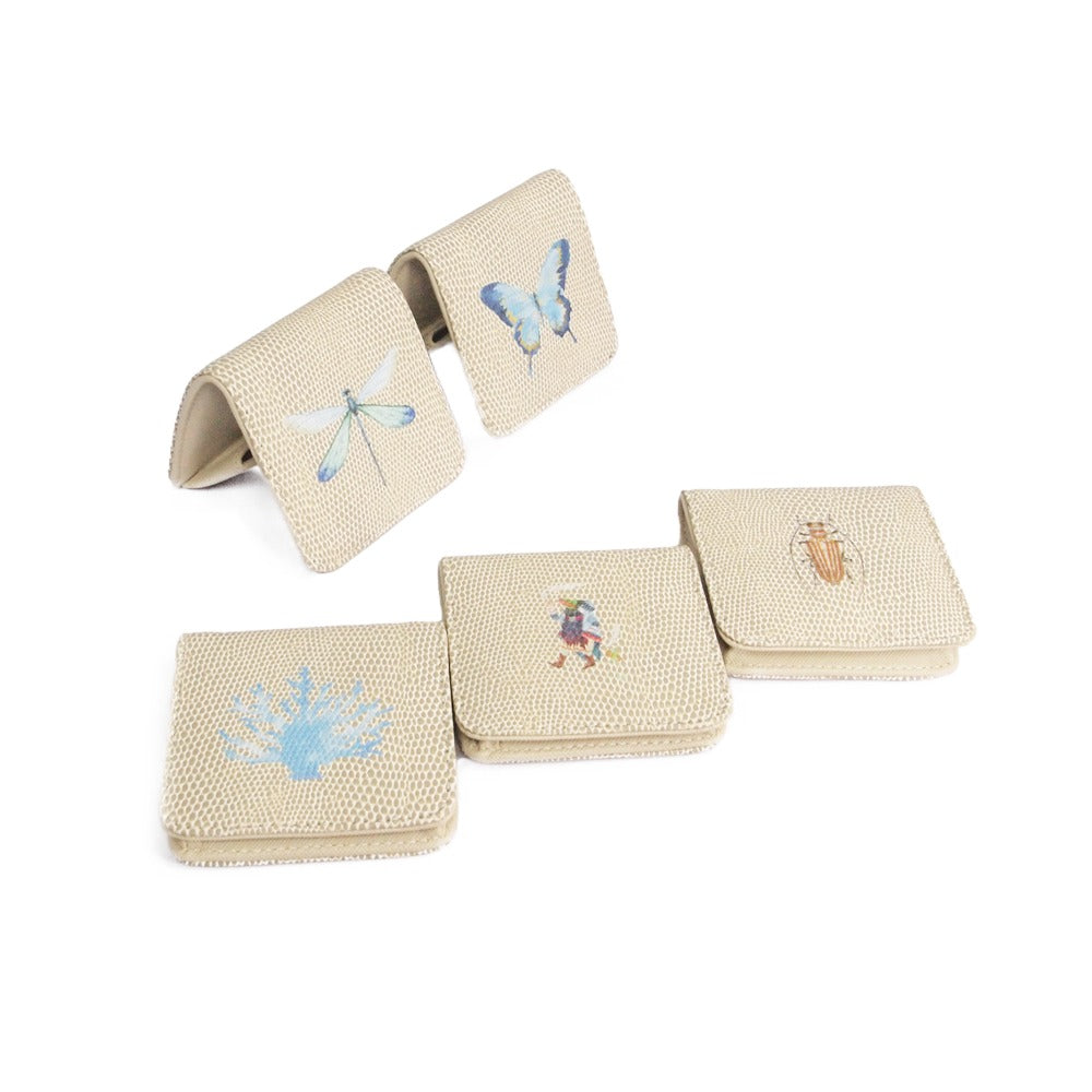 MONEDERO CUADRADO RAYITAS CARNE